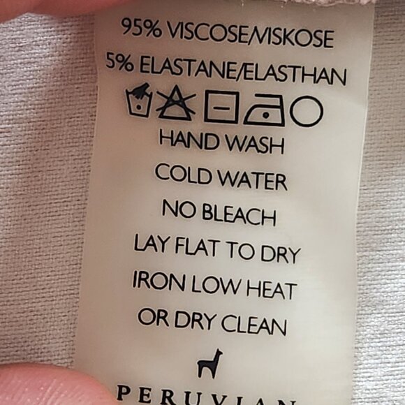 100% PERUVIAN CONNECTION STRIPED MULTI COLOR MAXI DRESS 3/4 SLEEVES SIZE M - Picture 9 of 9